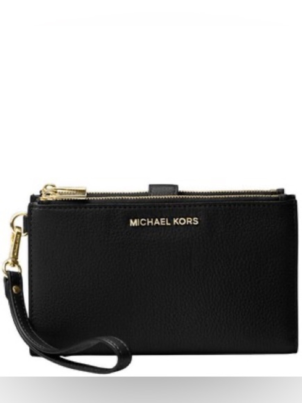 Michael Kors Black Double Zip Wristlet Wallet – Gold Tone (originally $130)